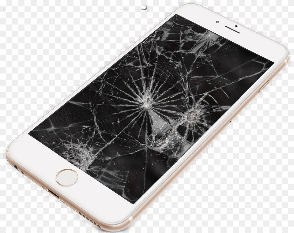 Cracked Screen Iphone 6 Gold Cracked Phone Screen, Electronics, Mobile Phone Png