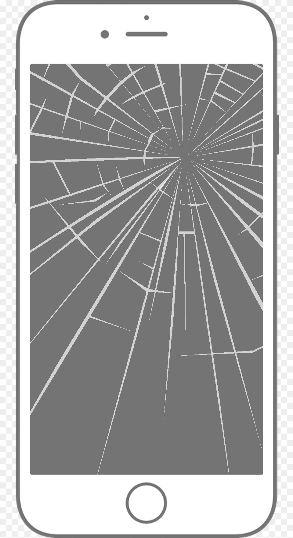 Cracked Screen Iphone Cracked, Electronics, Mobile Phone, Phone Free Png