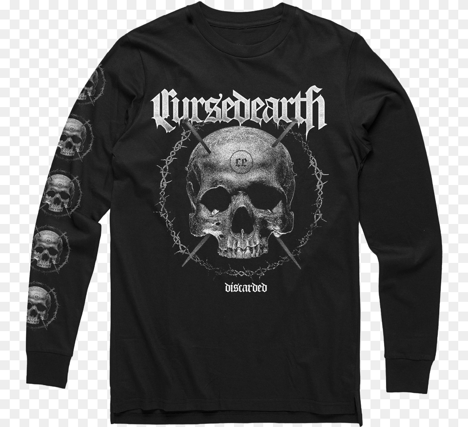 Cracked Skull Skull, T-shirt, Clothing, Sleeve, Long Sleeve Png Image