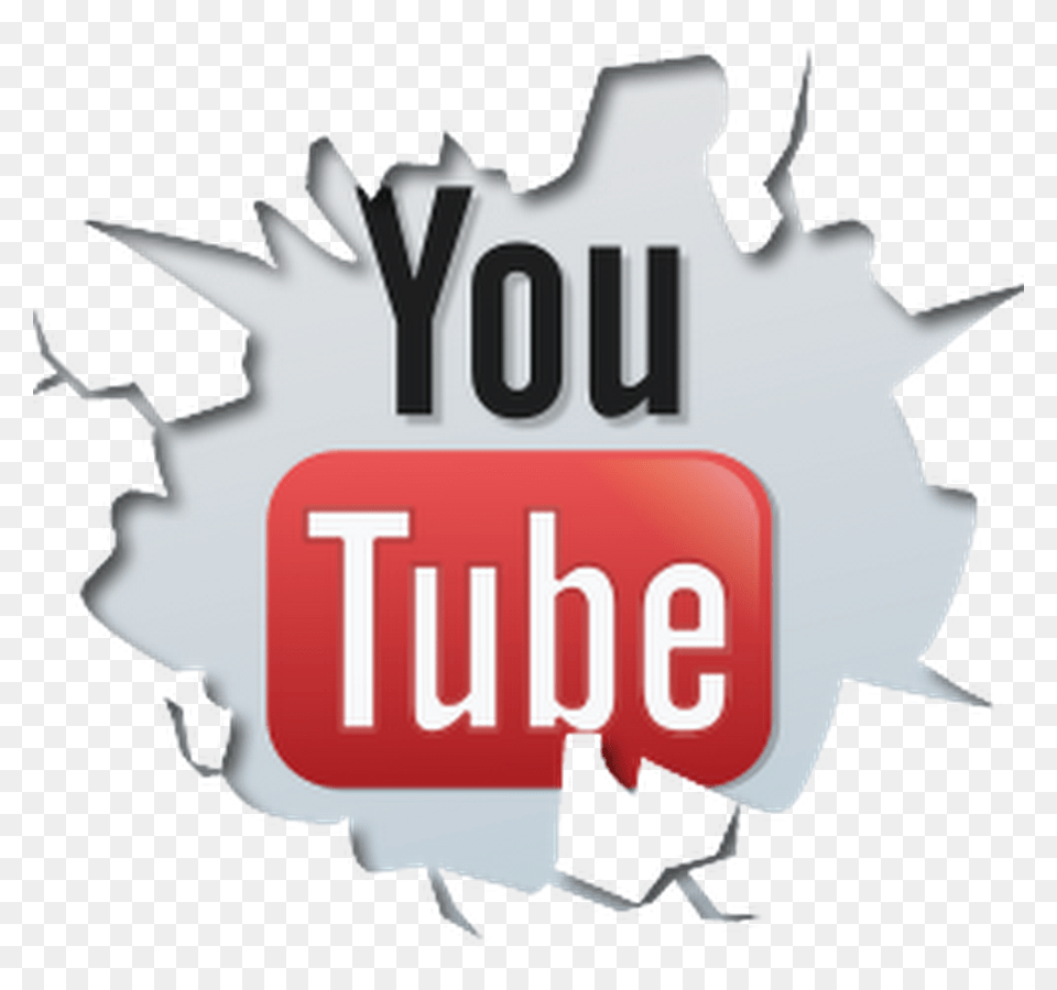 Cracked Youtube Logo Vector Graphic Vectorhqcom Youtube Cool Logo, Dynamite, Weapon Free Transparent Png