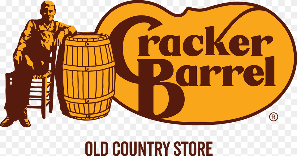 Cracker Barrel Logo Cracker Barrel Old Country Store Logo, Adult, Male, Man, Person Free Transparent Png