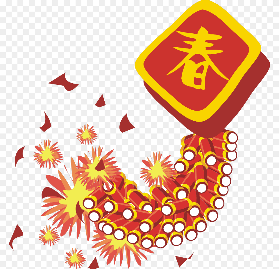 Cracker Clipart Cny Chinese New Year Firecracker Clipart, Dynamite, Weapon, Art, Festival Free Png