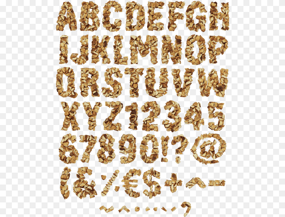 Cracker Eating Font Illustration, Text, Food, Produce Free Png Download