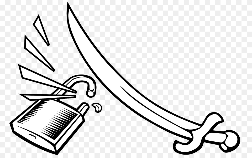 Cracking A Lock Clipart, Blade, Dagger, Knife, Weapon Png