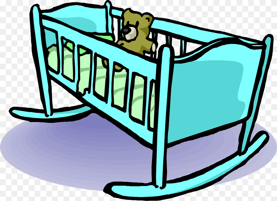 Cradle Clipart, Furniture, Bed, Crib, Infant Bed Png Image
