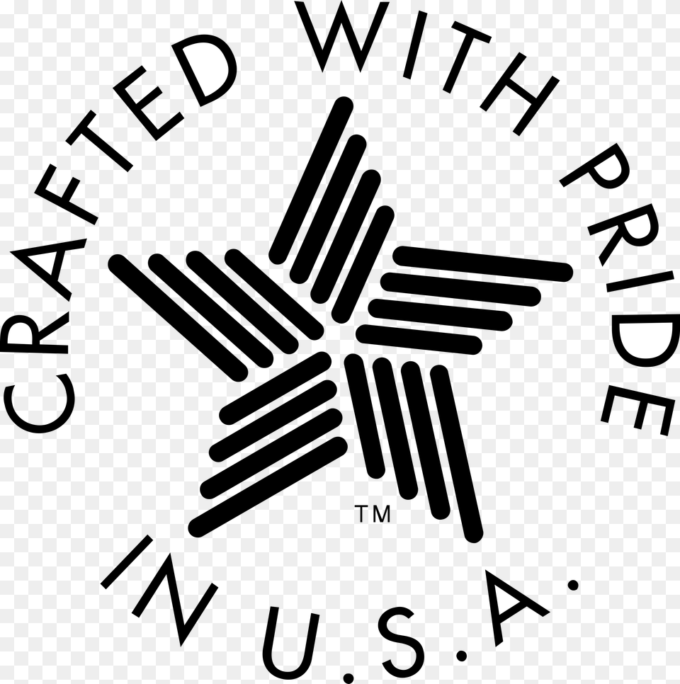 Crafted W Pride Logo Transparent Crafted With Pride In Usa, Lighting, Silhouette Free Png