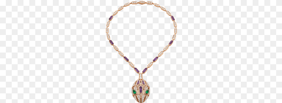 Crafted With An Hexagonal Design Set With Amethysts Bulgari, Accessories, Jewelry, Necklace, Diamond Free Png
