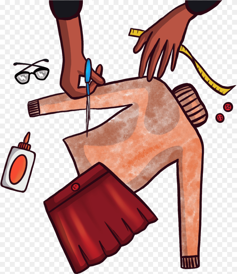 Crafting Your Own Creepy And Cute Costumesclass Illustration, Tool, Brush, Device, Adult Free Png
