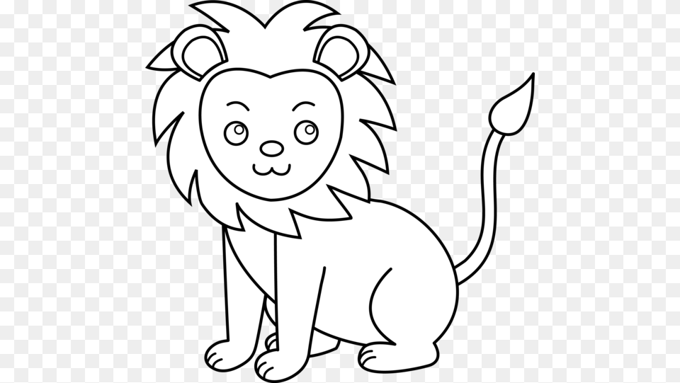 Crafts Cute Lion Line, Stencil, Face, Head, Person Free Png