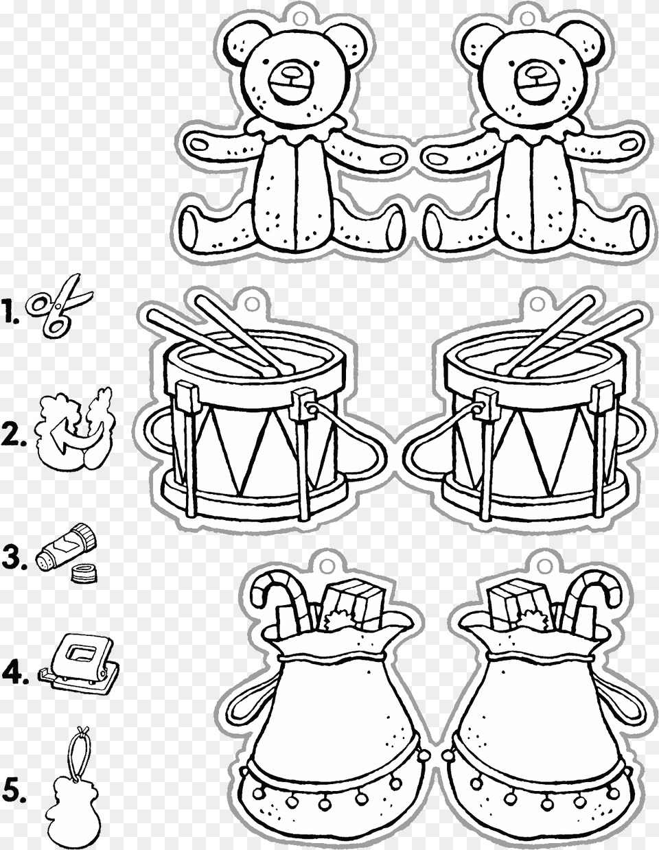 Crafts Decorations To Put In The Christmas Tree Colouring Cartoon, Animal, Mammal, Wildlife, Bear Png