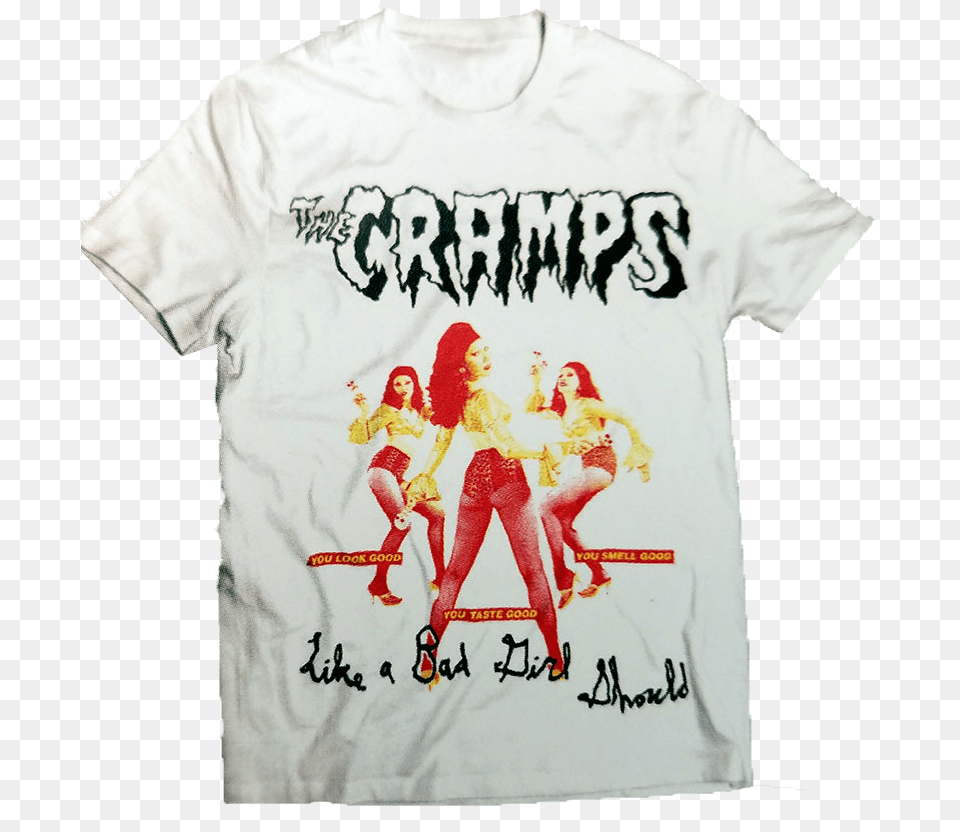 Cramps Like A Bad Girl Should Shirt, Clothing, T-shirt, Adult, Wedding Png