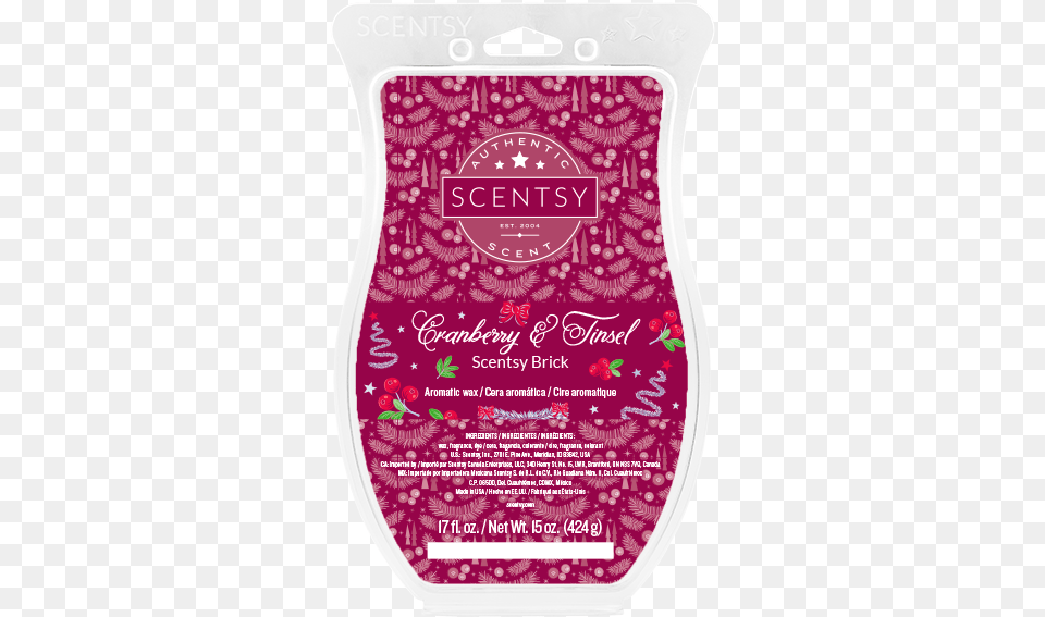 Cranberry And Tinsel Scentsy Brick Illustration, Advertisement, Poster Png Image