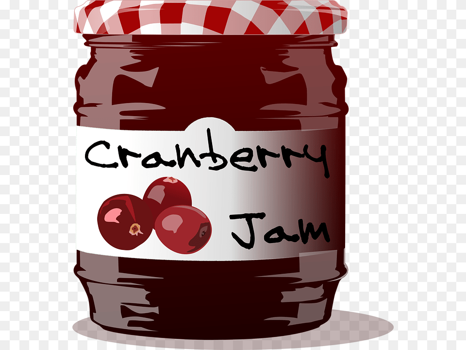 Cranberry Jam Jelly Food Fruit Sweet Homemade Jam, Jar Free Png