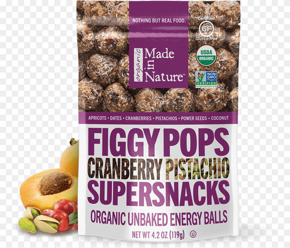 Cranberry Pistachio Figgy Pops Made In Nature Fruit Fusion Superberry, Advertisement, Poster, Food, Meat Free Transparent Png