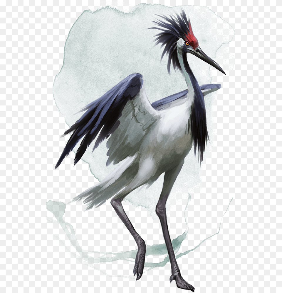 Crane Bird Eblis Tomb Of Annihilation, Animal, Crane Bird, Waterfowl, Stork Free Transparent Png