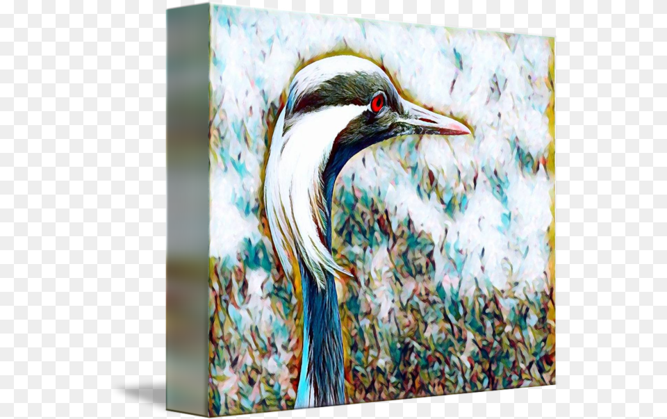 Crane Bird Print By Rogue Art, Animal, Crane Bird, Waterfowl, Painting Free Transparent Png