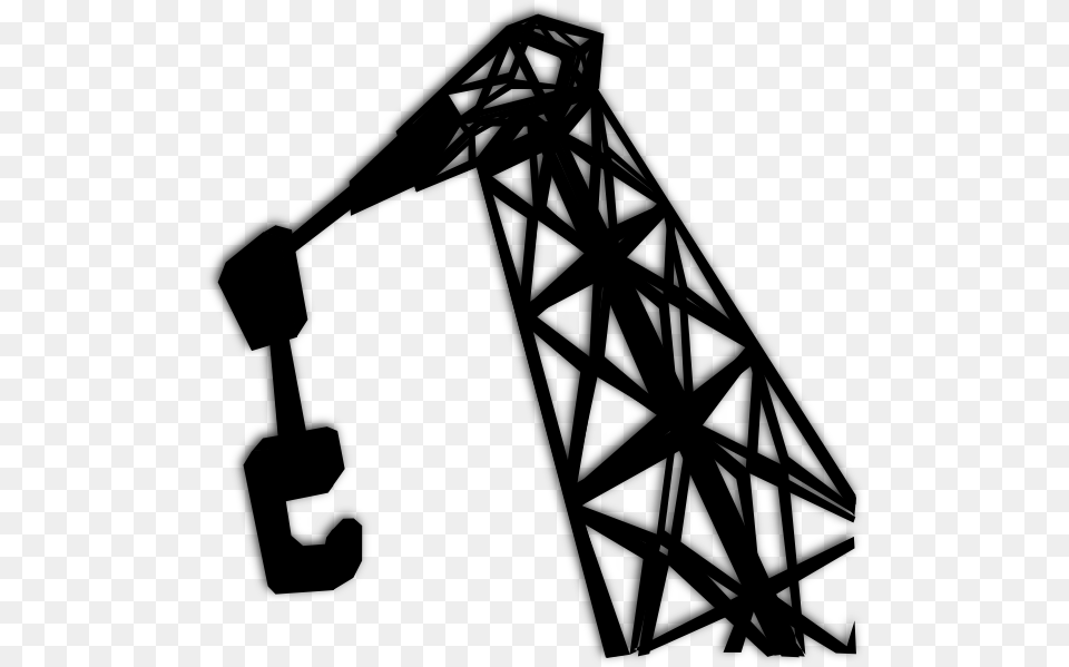Crane Black Clip Art, Construction, Oilfield, Outdoors Free Transparent Png