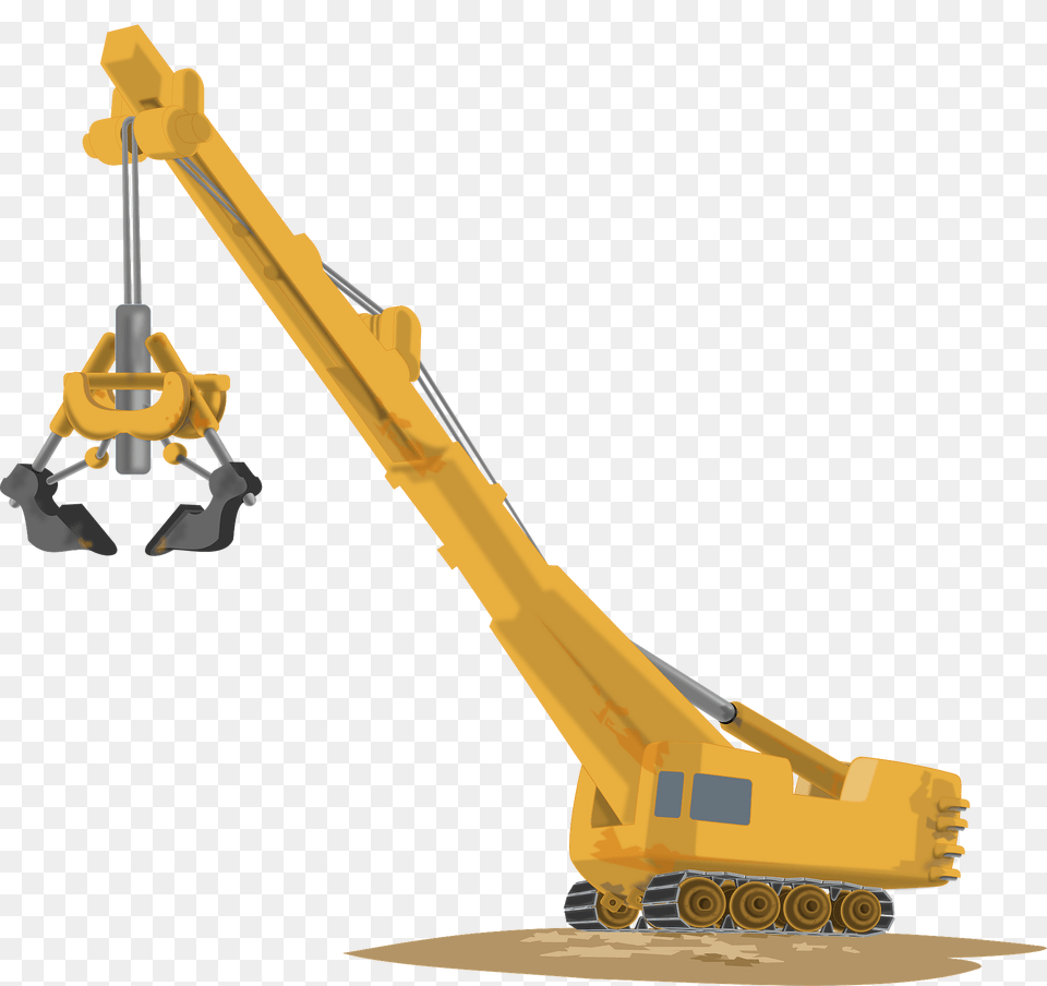 Crane Clipart, Construction, Construction Crane, Bulldozer, Machine Free Png