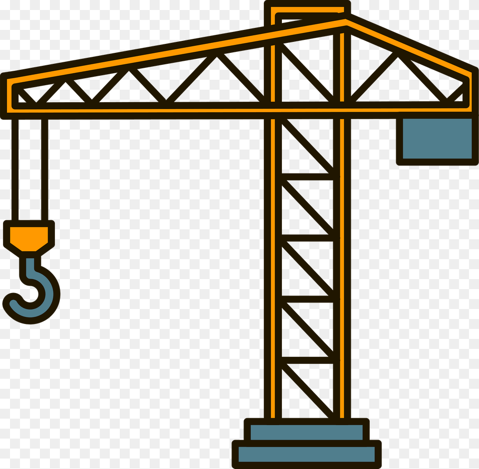 Crane Clipart, Construction, Construction Crane, Cross, Symbol Png Image