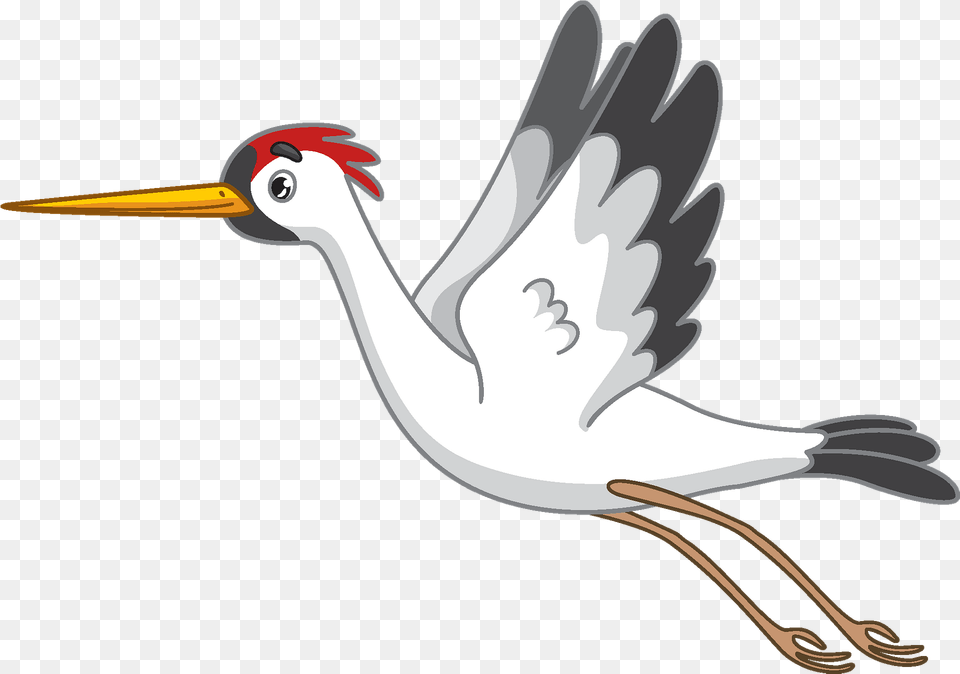 Crane Clipart Download Creazilla Crane Bird Clipart, Animal, Beak, Crane Bird, Waterfowl Free Transparent Png