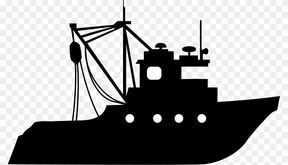 Crane Clipart Ship Silhouette Fishing Boat Clip Art Free Png