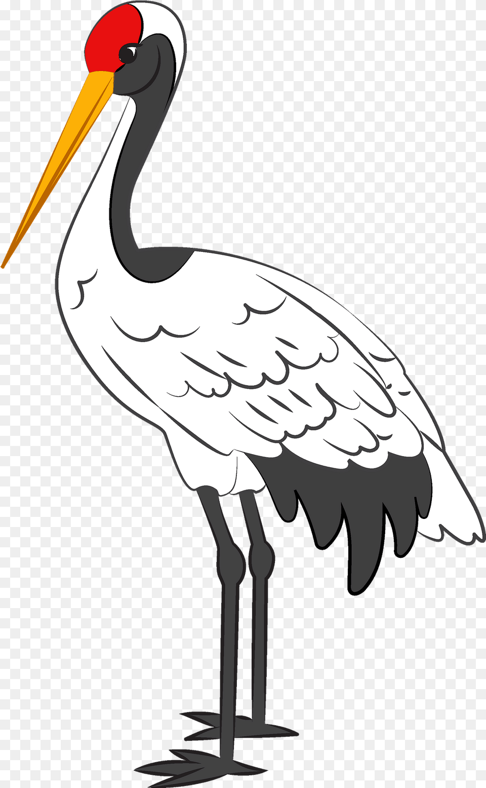 Crane Clipart Creazilla Long, Animal, Bird, Crane Bird, Stork Free Transparent Png