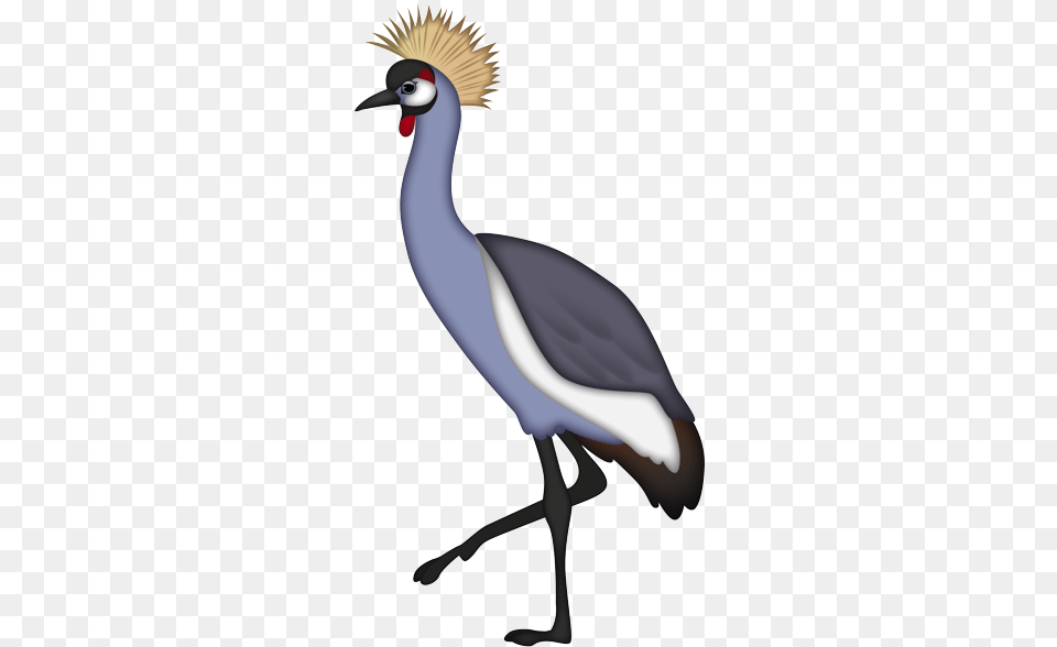 Crane Emoji, Animal, Bird, Crane Bird, Waterfowl Png Image