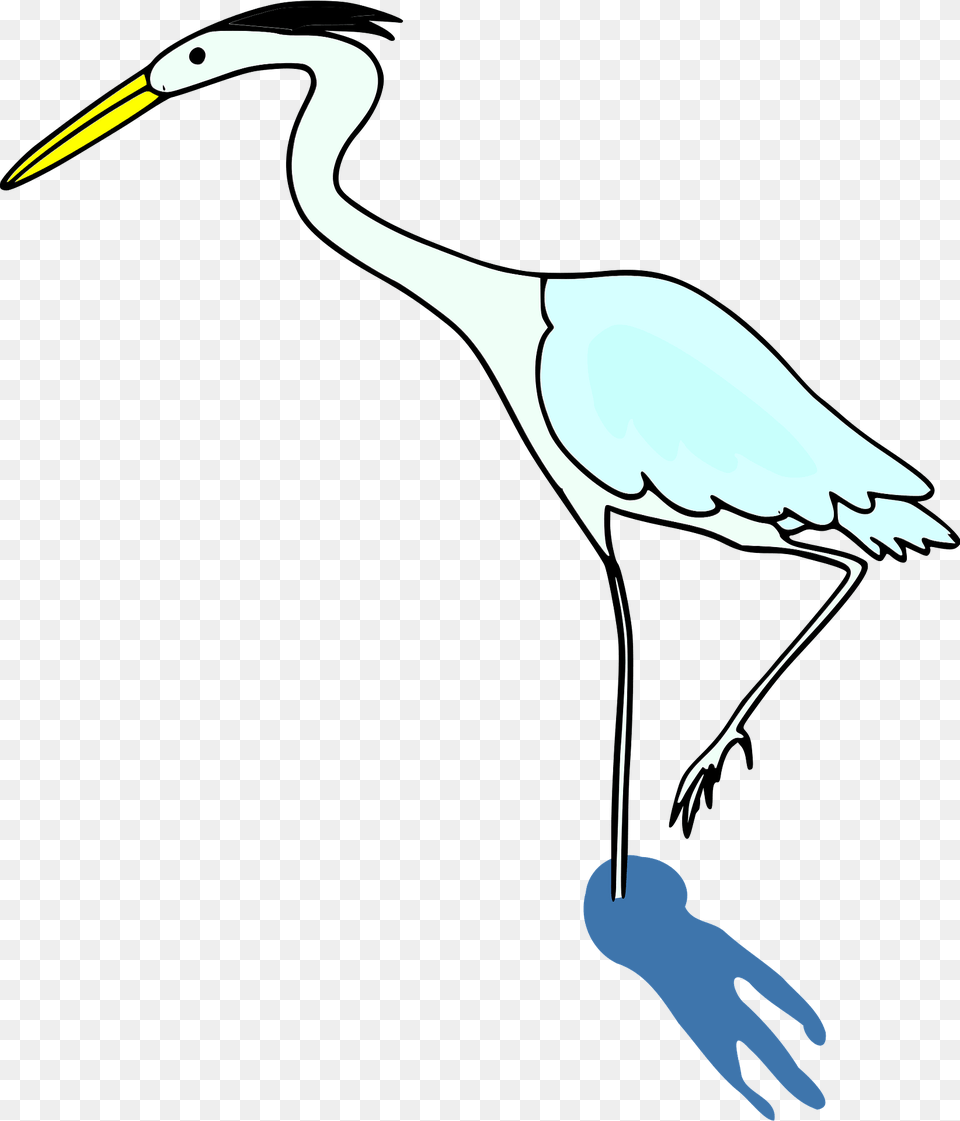 Crane In A River Clipart, Animal, Bird, Crane Bird, Waterfowl Png