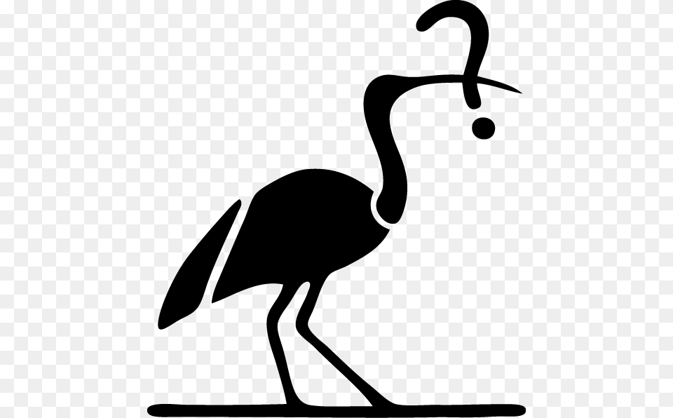 Crane Like Bird, Animal, Crane Bird, Waterfowl, Stencil Free Transparent Png