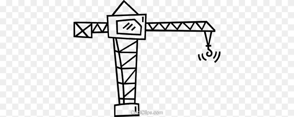 Crane Royalty Vector Clip Art Illustration, Construction, Construction Crane, Cross, Symbol Free Transparent Png