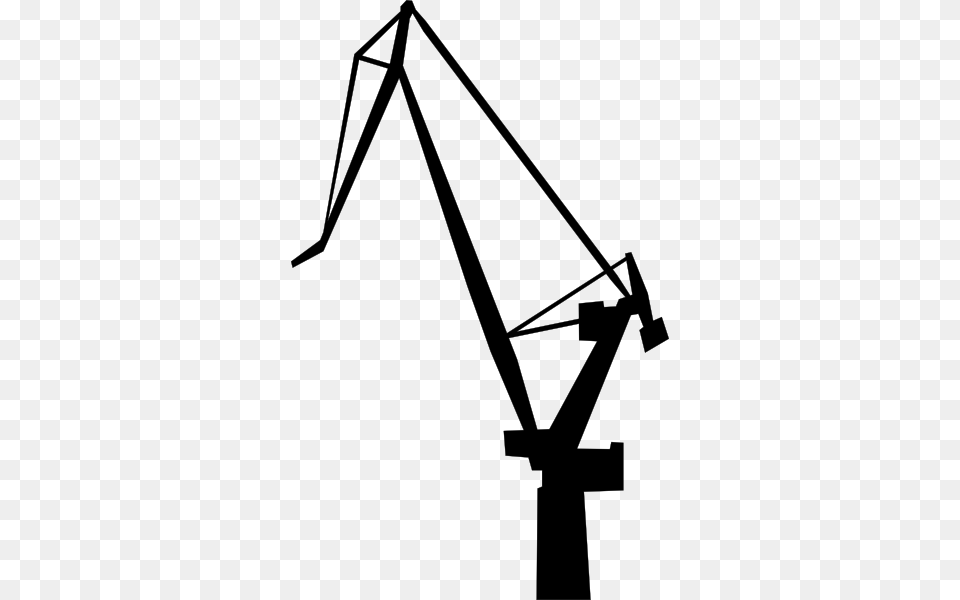 Crane Silhouette Clip Art, Construction, Construction Crane, Device, Grass Free Png