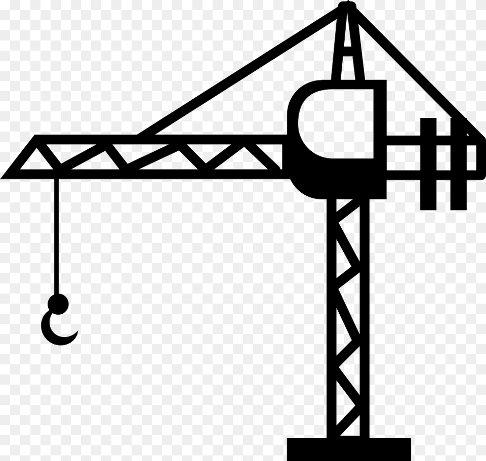 Crane Small Tower Amp Clipart Crane Clipart, Construction, Construction Crane, Gas Pump, Machine Free Transparent Png