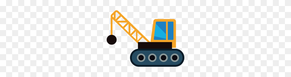 Crane Wrecking Ball Icon Myiconfinder, Construction, Construction Crane, Bulldozer, Machine Png Image