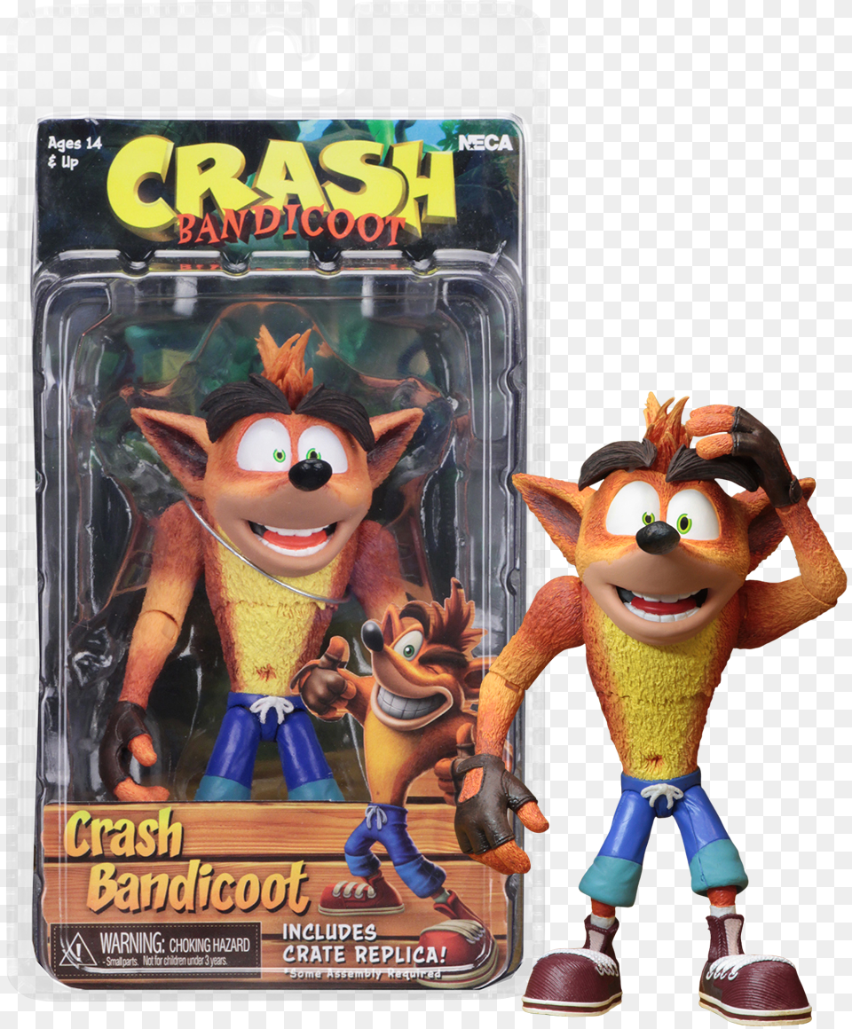 Crash Bandicoot 7 Scale Action Figure Crash Bandicoot, Doll, Toy, Book, Comics Png Image