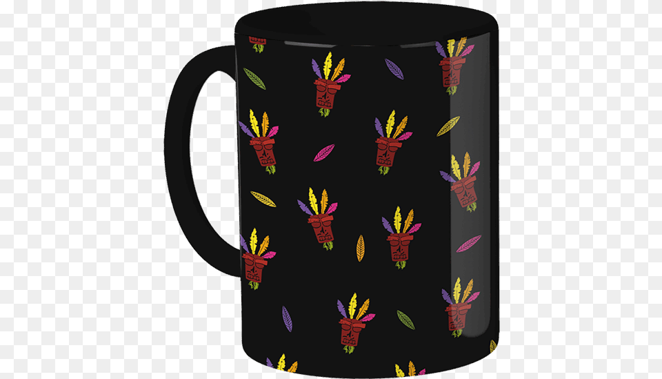 Crash Bandicoot Aku Aku Pattern 350ml Mug, Pottery, Cup, Beverage, Coffee Png Image