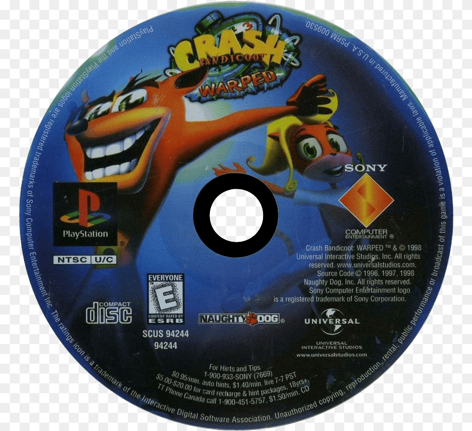Crash Bandicoot Crash Bandicoot Ps1 Cd, Disk, Dvd Png Image