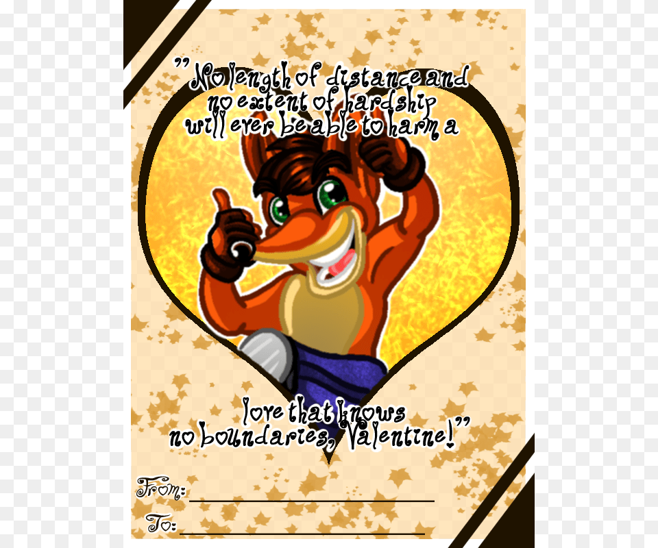 Crash Bandicoot Crash Bandicoot Valentine39s Day, Advertisement, Poster, Book, Publication Png Image