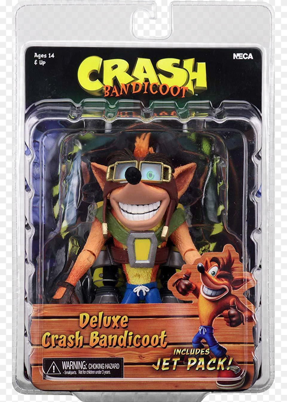 Crash Bandicoot Deluxe Figure With Jetpack, Person, Book, Comics, Publication Free Png