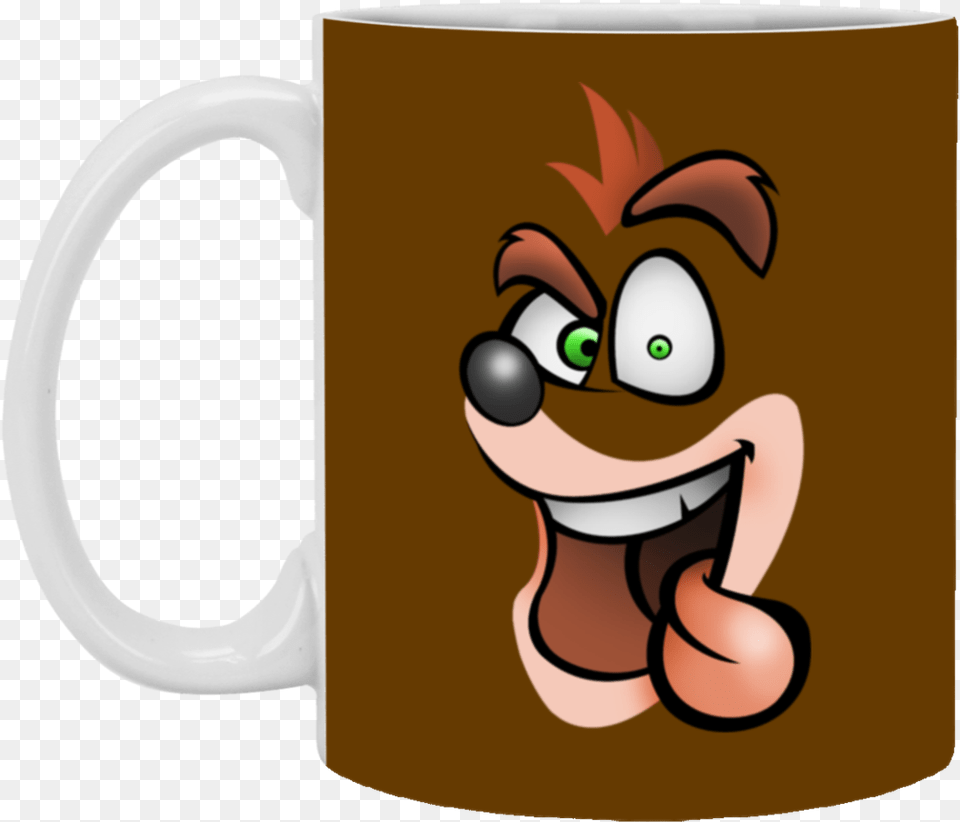 Crash Bandicoot Mug Cup Gift Superdesignshirt Crash Bandicoot De Su Cara, Beverage, Coffee, Coffee Cup, Baby Png Image