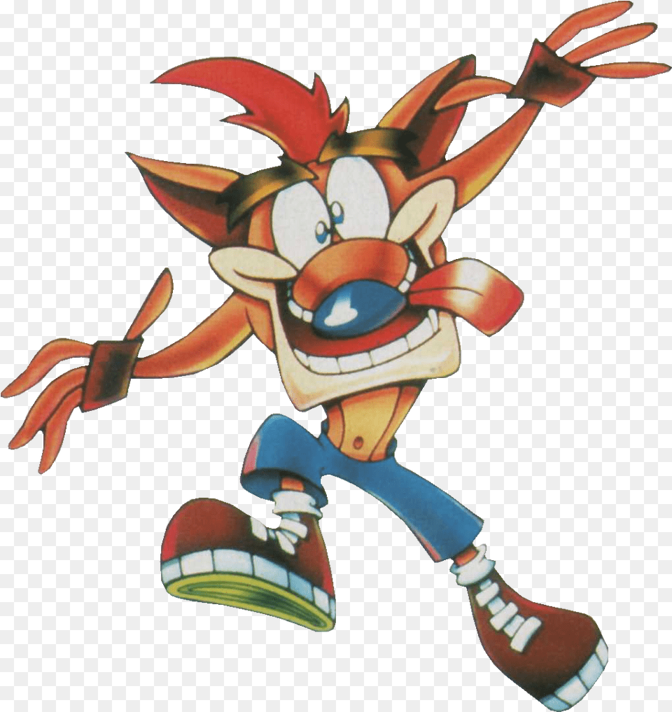 Crash Bandicoot Original Art, Cartoon, Person Png