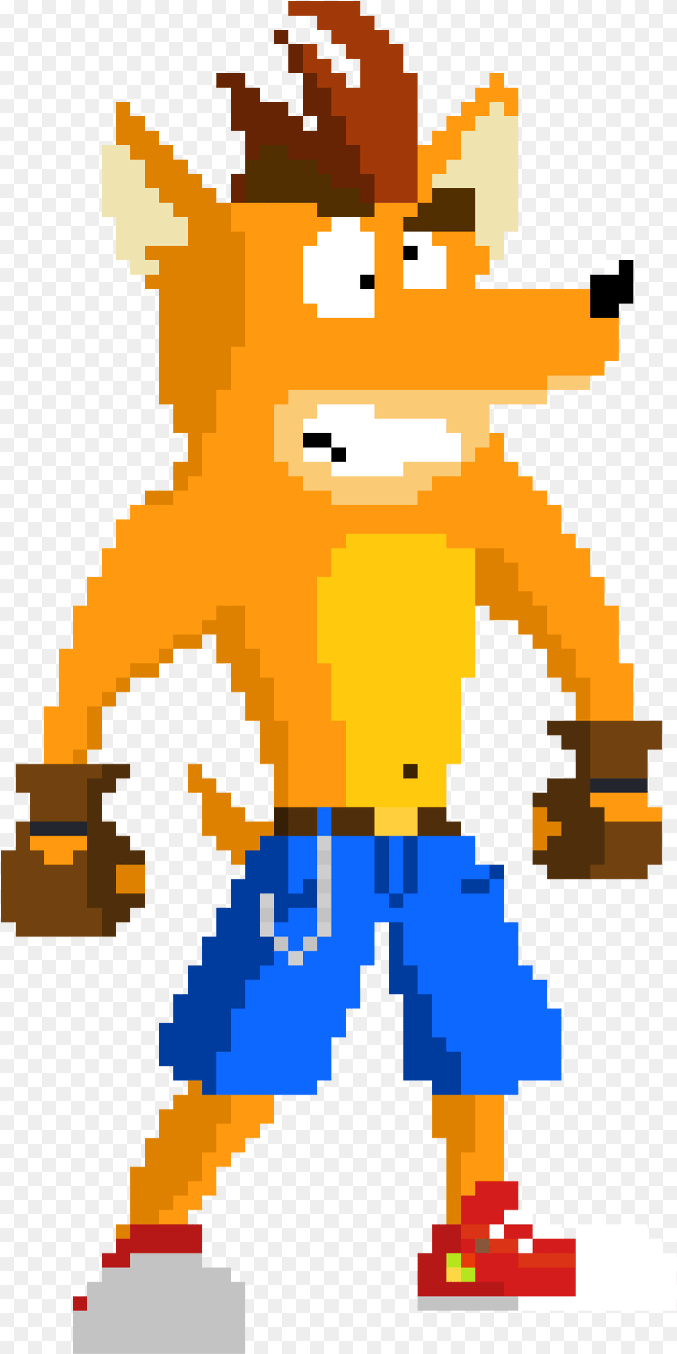 Crash Bandicoot Pixel Art Cartoon, Boy, Child, Male, Person Png