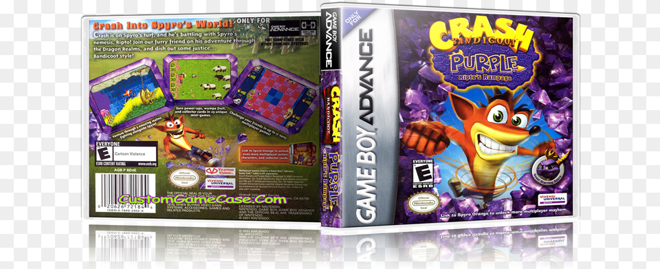 Crash Bandicoot Purple Riptos Rampage Game Boy Advance, Advertisement, Food, Sweets, Poster Free Transparent Png
