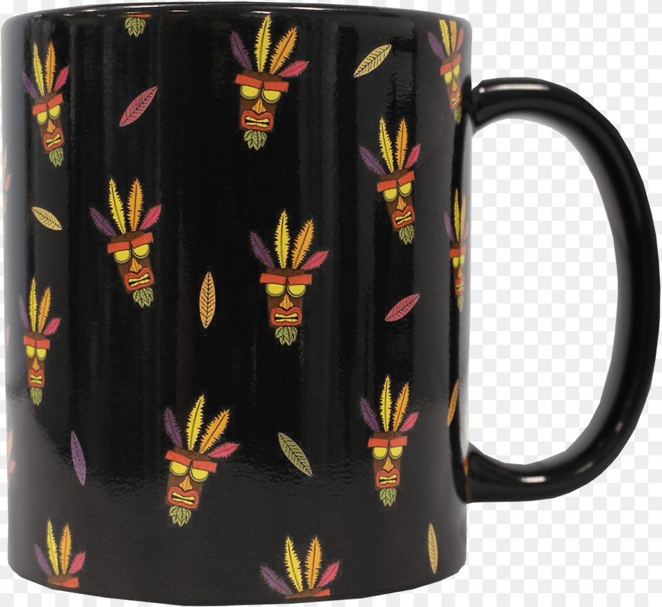 Crash Bandicoot Trilogy Merchandise Aku Aku Pattern Aku Aku Mug, Cup, Beverage, Coffee, Coffee Cup Free Png