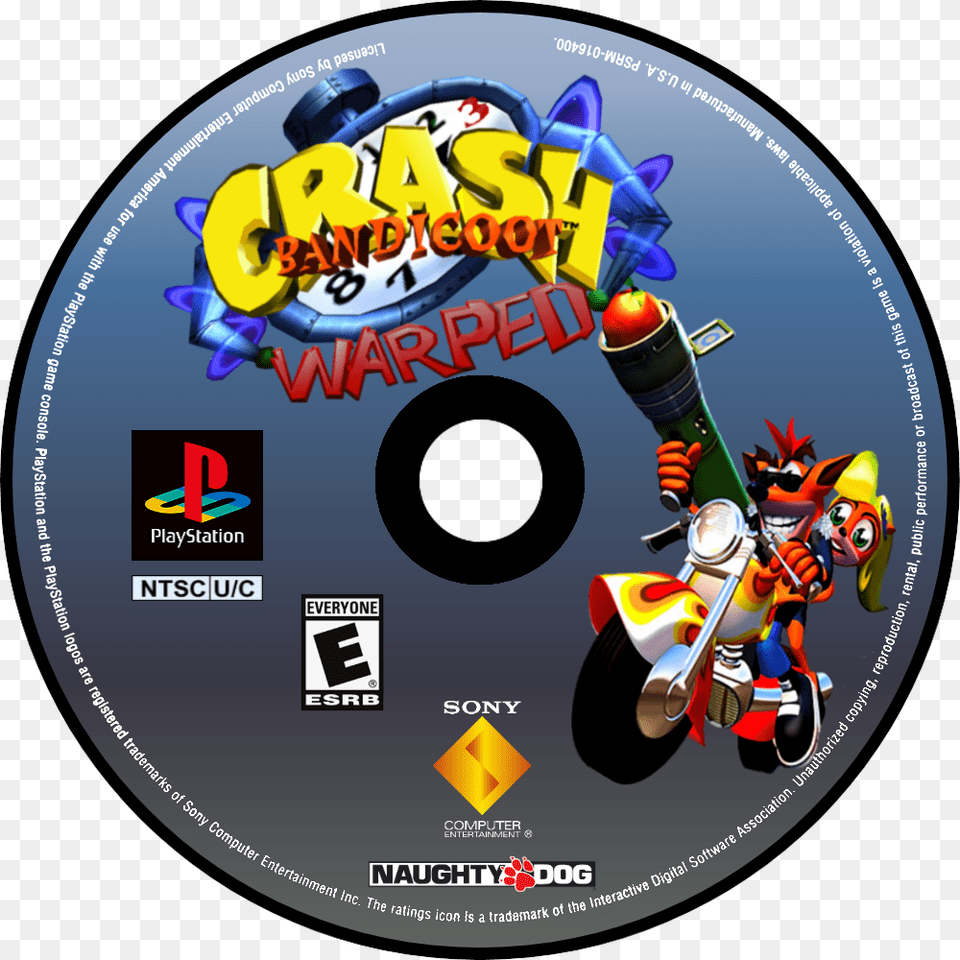 Crash Bandicoot Warped, Disk, Dvd, Machine, Wheel Png