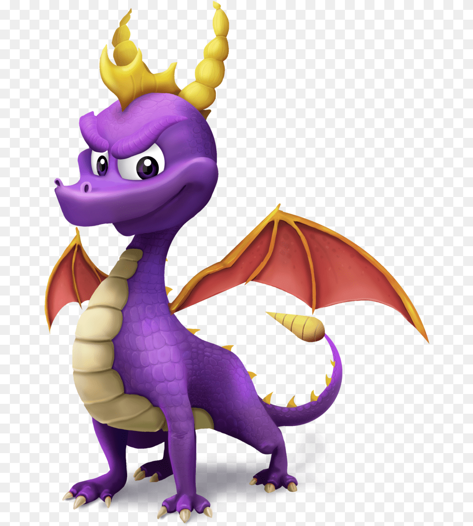 Crash Smashified Image With No Spyro Render, Dragon, Purple, Animal, Dinosaur Free Png Download