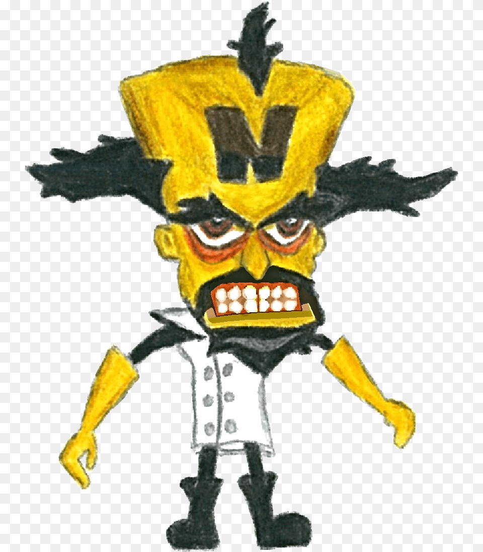 Crash Team Kart Racing Doctor Neo Cortex Crash Bash Nitro, Person, Emblem, Symbol, Face Png Image