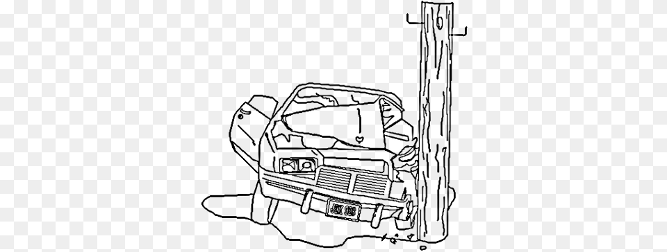 Crashed Car Cliparts Drawing A Car Crash, Gray Free Png Download
