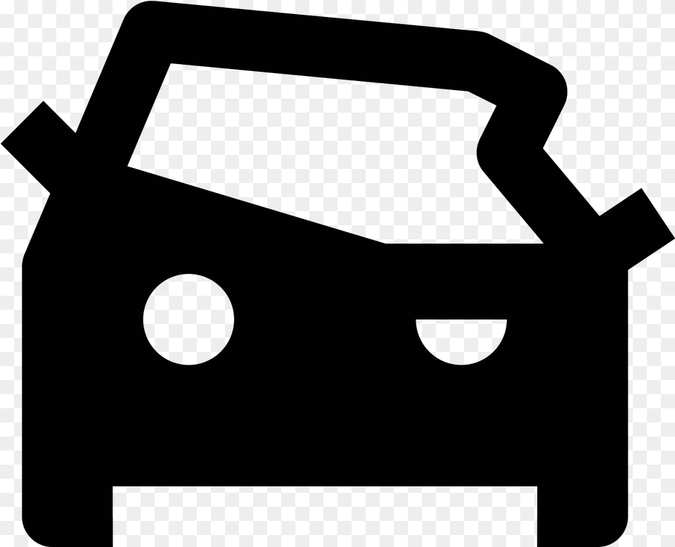 Crashed Car Icon, Gray Png Image