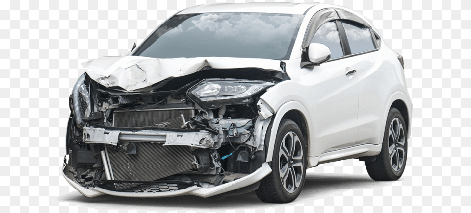 Crashed Car Transparent Background, Transportation, Vehicle, Car - Exterior, Car Front - Damaged Free Png Download