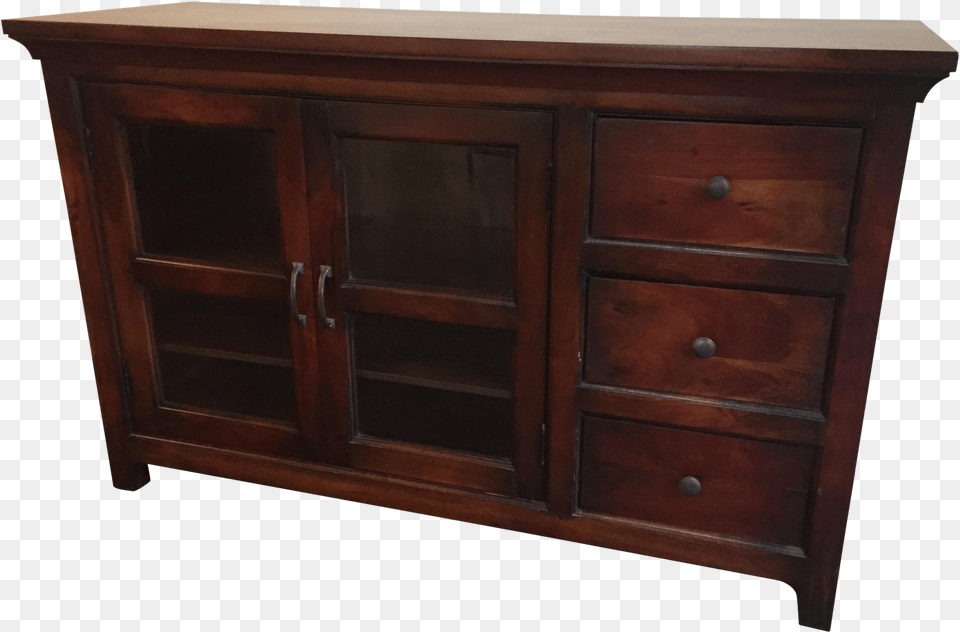 Crate And Barrel Acacia Kavari Media Cabinet Solid, Furniture, Sideboard, Closet, Cupboard Free Transparent Png